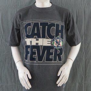 New York Yankees Shirt (VTG) - Stone Wash Big Graphic by the Game - Men's Large